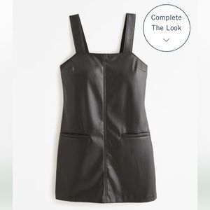 NEW WITH TAGS Abercrombie Vegan Leather Shift Mini Dress